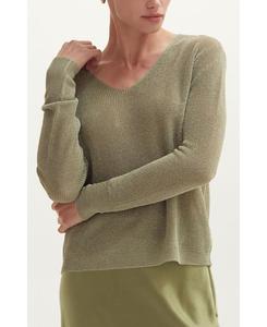 Женский свитер Jocelene с люрексом CRESCENT, Green + eucalyptus