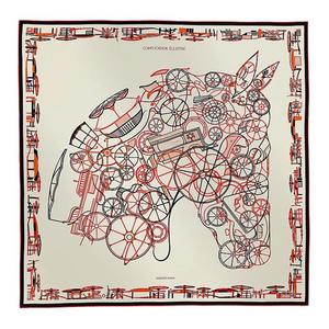 Шелковый шарф Mulberry Silk кремовый HERMES