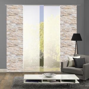 Набор панельных штор из 4 шт. 4 шт. полупрозрачные 60/245 см, светло-коричневый/белый