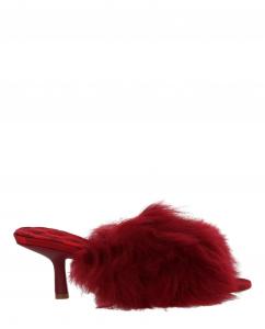 Мюли из овчины Джеки Burberry, цвет berry