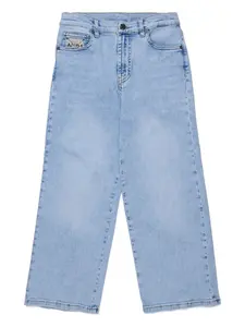 Джинсы с пятью карманами и вышивкой Nº21 Kids, синий
