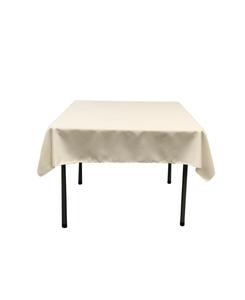 Квадратная скатерть 52x52 дюйма из прочного полиэстерового поплина, идеально подходит для обедов и мероприятий Slickblue, Ivory