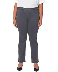 NYDJ Plus Marilyn Vintage Pewter Прямые джинсы, синий