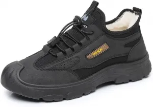 Мужские зимние ботинки для снега, теплые утепленные ботинки для походов и активного отдыха, удобная зимняя обувь для снега, троп и прогулок Qacksv, черный