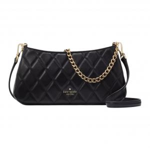 Kate Spade Кожаная сумка через плечо, черная