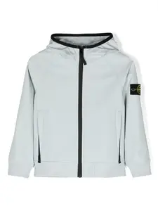 Куртка с капюшоном и нашивкой Compass Stone Island Junior, синий
