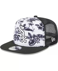 Мужская белая, черная кепка Chicago White Sox Vacay 2.0 A-Frame Trucker 9FIFTY Snapback New Era