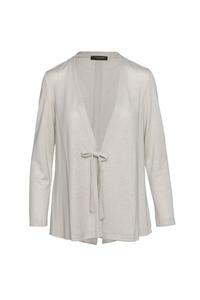 Льняной кардиган с открытым передом Conquista, коричневый