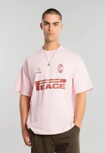 Футболка с принтом "мир" Another Cotton Lab, Pink