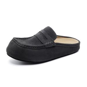 WEISHIBANGWEI Закрытые тапочки мужские тёмно-кофейные, цвет Dark Coffee