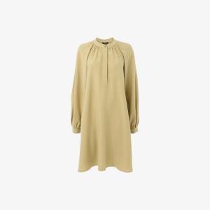 Платье мини Whistles свободного кроя с пуговицами и сборками, зеленый