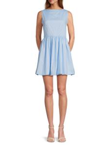 Мини-платье из хлопка с пузырьками Lea & Viola, цвет Baby Blue