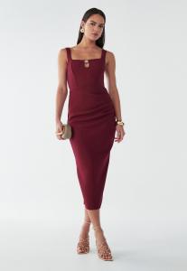 Платье BWLDR MAYAN MIDI , Burgundy/Red