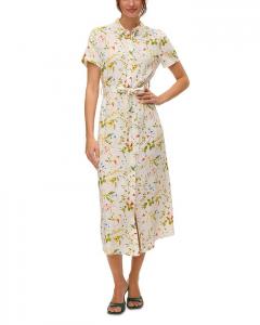 Короткий рукав Миди платье-рубашка Vero Moda, мультиколор