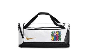 Nike Нейлоновая дорожная сумка для спортзала малого размера унисекс черно-белая, Hugging Rabbit