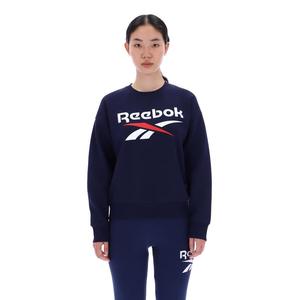 Женская флисовая толстовка Reebok Hoodie - темно-синяя