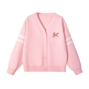 Детский свитер V-образным вырезом Moderate WARRIOR, розовый/красный line horse k