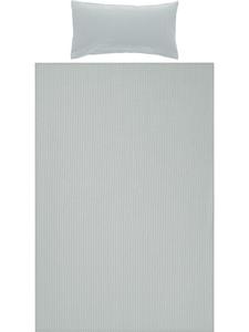 Постельное белье из сирсакера с застежкой-молнией Rosenheim в серебристом цвете Erwin Müller, 135x200 см + 40x80 см