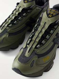 Кроссовки M1000 из вышитой искусственной кожи и сетки NEW BALANCE, зеленый