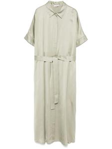 Платье миди из атласа Peserico, зеленый