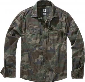 Рубашка Brandit SlimFit Shirt, цвет Woodland