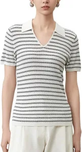 Женская летняя поло с коротким рукавом Casual Loose Stripe LsojbKjng