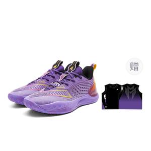 PEAK Тайчи Лардж Трайангл 4.0 баскетбольные кроссовки мужские низкие пурпурные с цветочным узором из пряжи, цвет Set