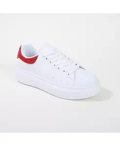 Кроссовки Fortuna Platform с отделкой стразами BERNESS, красный