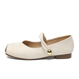 ZHR Бежевые балетки Mary Jane, цвет Beige