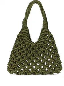 Сумка на плечо, украшенная кристаллами Hibourama, зеленый