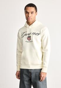 Худи GANT GRAPHIC HOODIE, Cream/Off-White