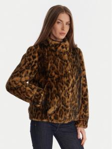 Меховое пальто regular fit W5BL65 W3900 Guess, коричневый