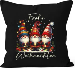 Наволочка Счастливого Рождества, гномы, декоративная подушка, рождественское украшение, хлопок, Moonworks MoonWorks
