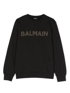 Balmain Kids толстовка с логотипом, черный