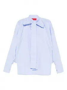 Рубашка с бантом Thelatest, синий