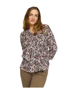 Элегантная блузка с V-образным вырезом и оборками. 2-Biz, мультиколор