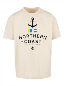 Футболка оверсайз Nordsee Nordic Coast Knut & Jan Hamburg песочного цвета F4NT4STIC