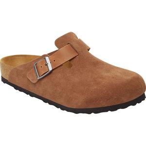 Бостон замшевые промасленные кожаные сабо Birkenstock, мультиколор