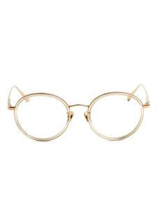 Linda Farrow очки в круглой оправе, золотой