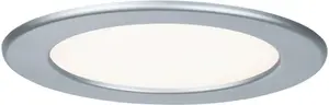 Светодиодная панель Paulmann "Встраиваемая светодиодная панель круглая 170мм 11,1Вт 2700К", 1 пламя, Встраиваемая светодиодная панель круглая 170мм 11,1Вт 2700К Ø 17,0 см, Высота: 0,5 см, цвет chromfarben