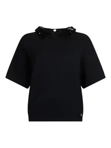 Футболка с пайетками LIU JO, черный