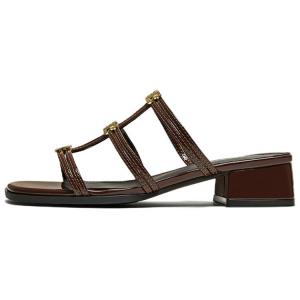 Скелетон Слайд Тапочки Женские BASTO, коричневый