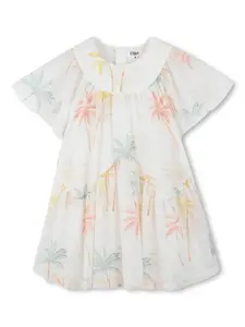 Платье с принтом Chloé Kids, белый