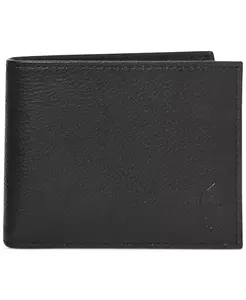 Мужской бумажник из шагренированной кожи Passcase Polo Ralph Lauren, черный