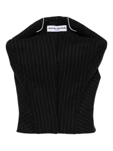 Укороченный топ в полоску Duran Lantink, черный