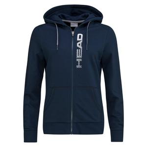 Толстовка Head Club Greta Full Zip на молнии с логотипом бренда, синий