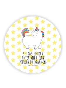 Mr. & Mrs. Panda Магнит на холодильник с изображением белого единорога и надписью