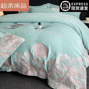 LUOLAI HOME Комплект постельного белья, 150 см, 4 предмета