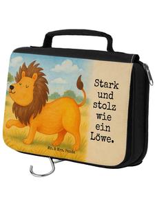 Mr. & Mrs. Panda Косметичка с изображением знака зодиака Лев и надписью белого цвета