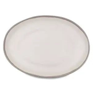 Овальное блюдо из гончарного камня мелабу Q Squared, beige/gray